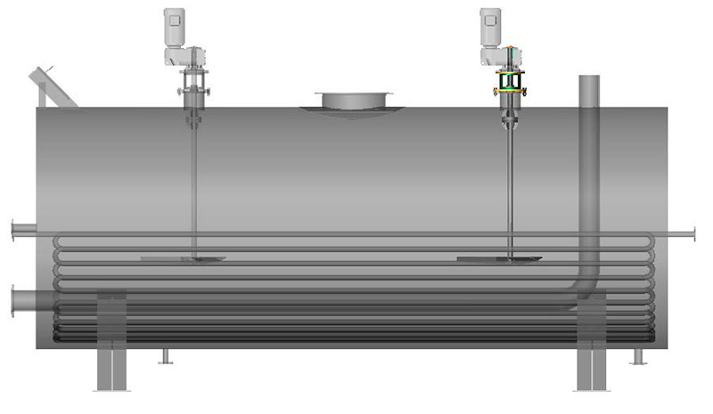 Tanque misturador com agitador